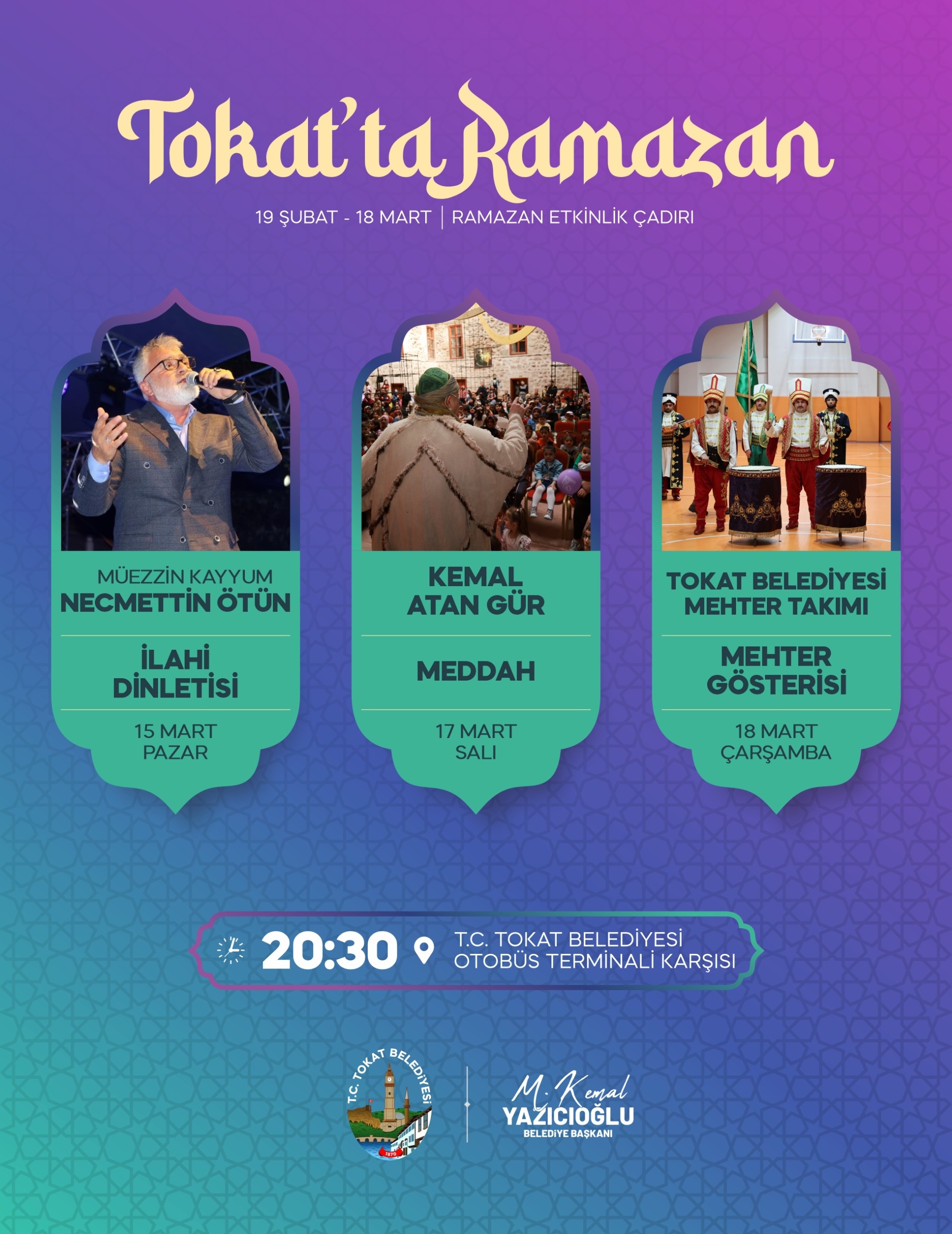 TOKAT’TA RAMAZAN COŞKUSU HER AKŞAM ETKİNLİK, DÖRT NOKTADA İFTAR SOFRASI