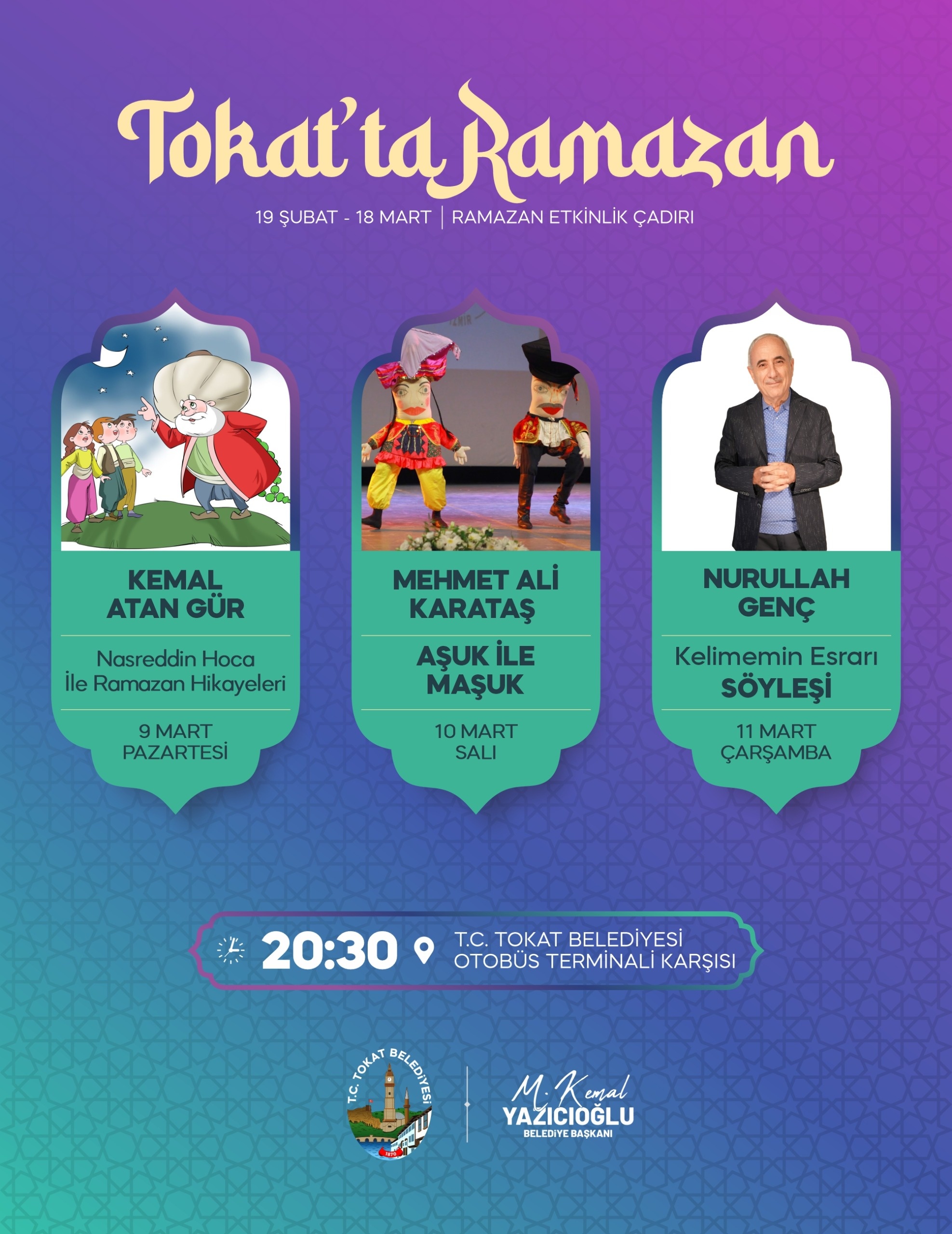 TOKAT’TA RAMAZAN COŞKUSU HER AKŞAM ETKİNLİK, DÖRT NOKTADA İFTAR SOFRASI