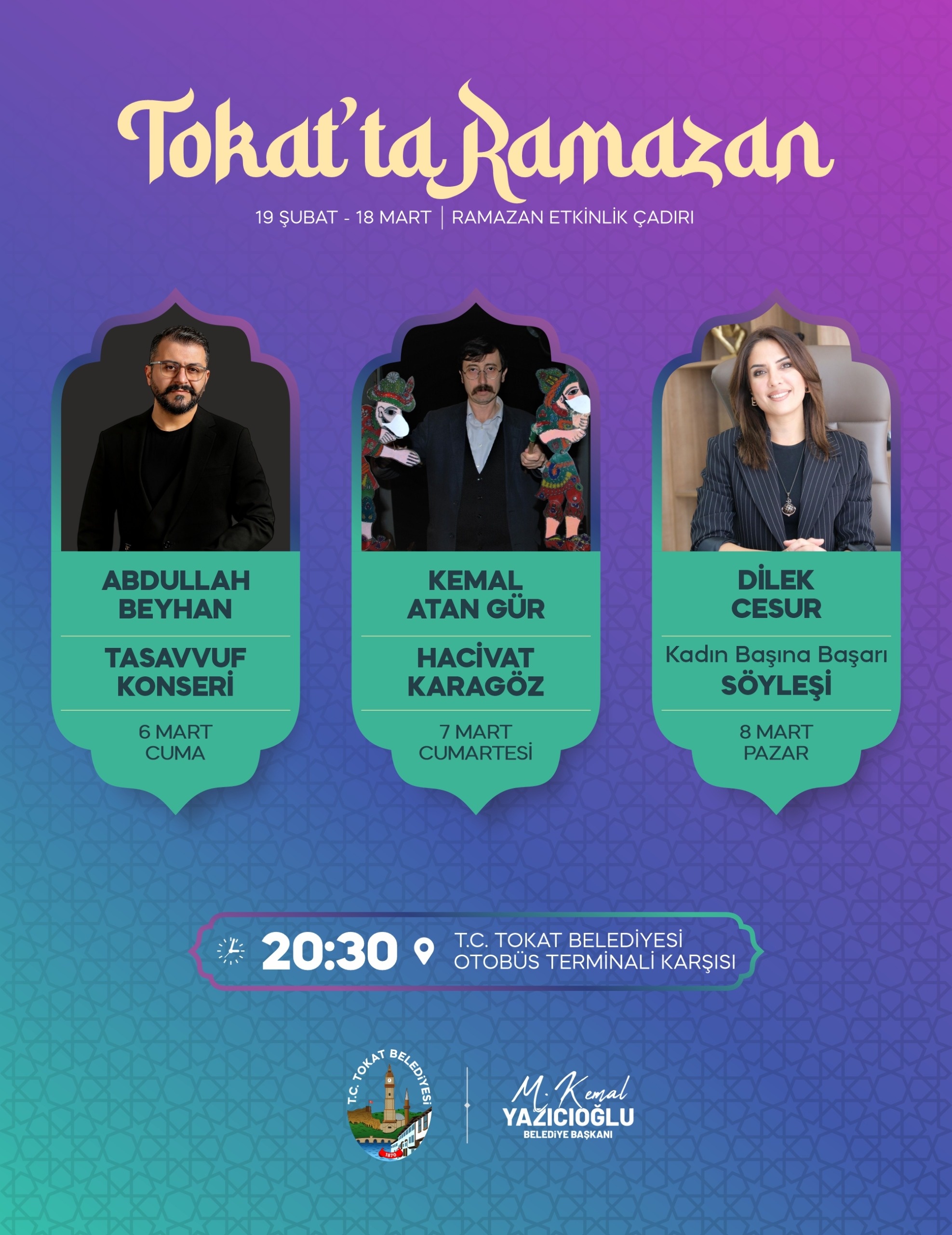 TOKAT’TA RAMAZAN COŞKUSU HER AKŞAM ETKİNLİK, DÖRT NOKTADA İFTAR SOFRASI