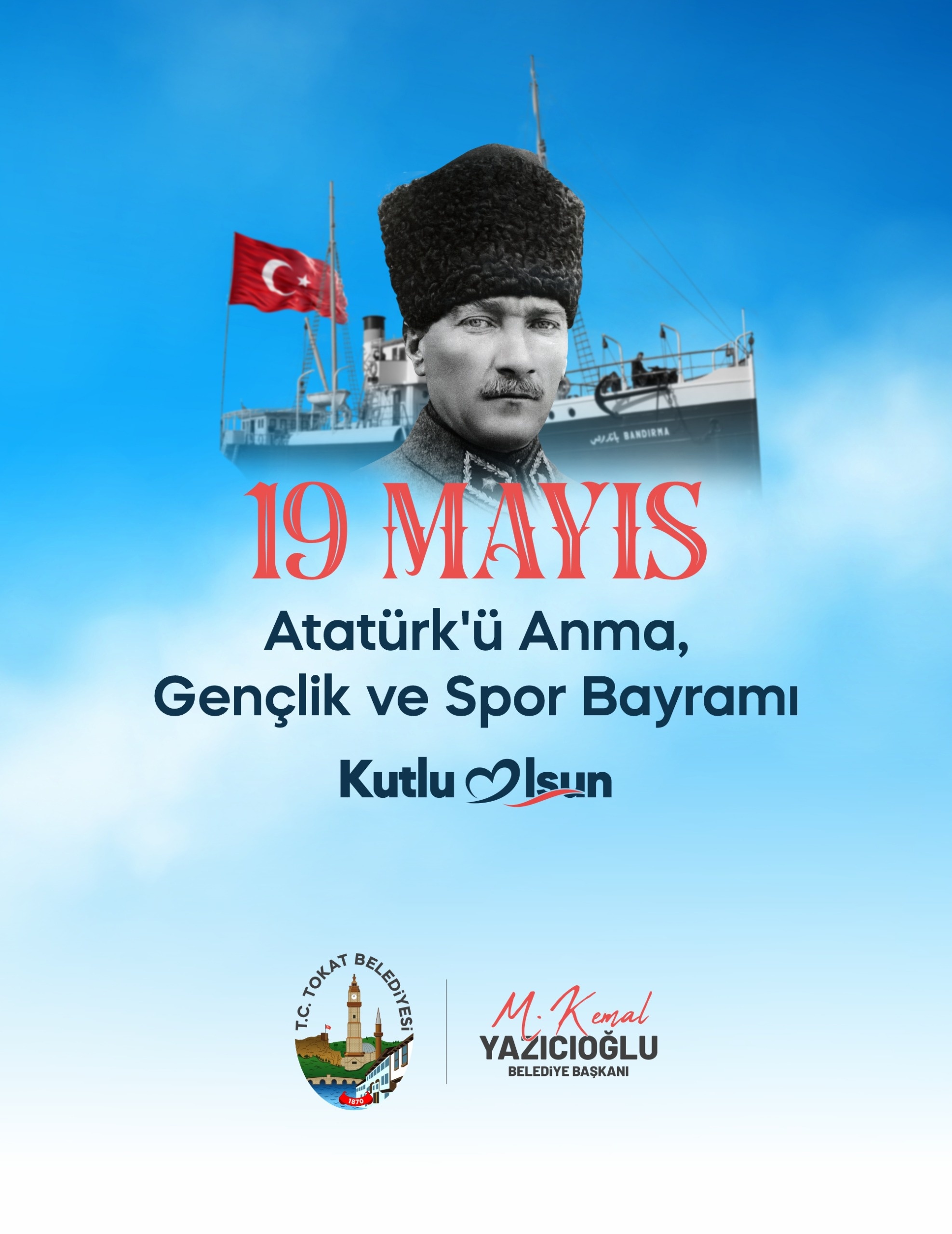 BAŞKAN YAZICIOĞLU’NUN 19 MAYIS ATATÜRK’Ü ANMA GENÇLİK VE SPOR BAYRAMI MESAJI