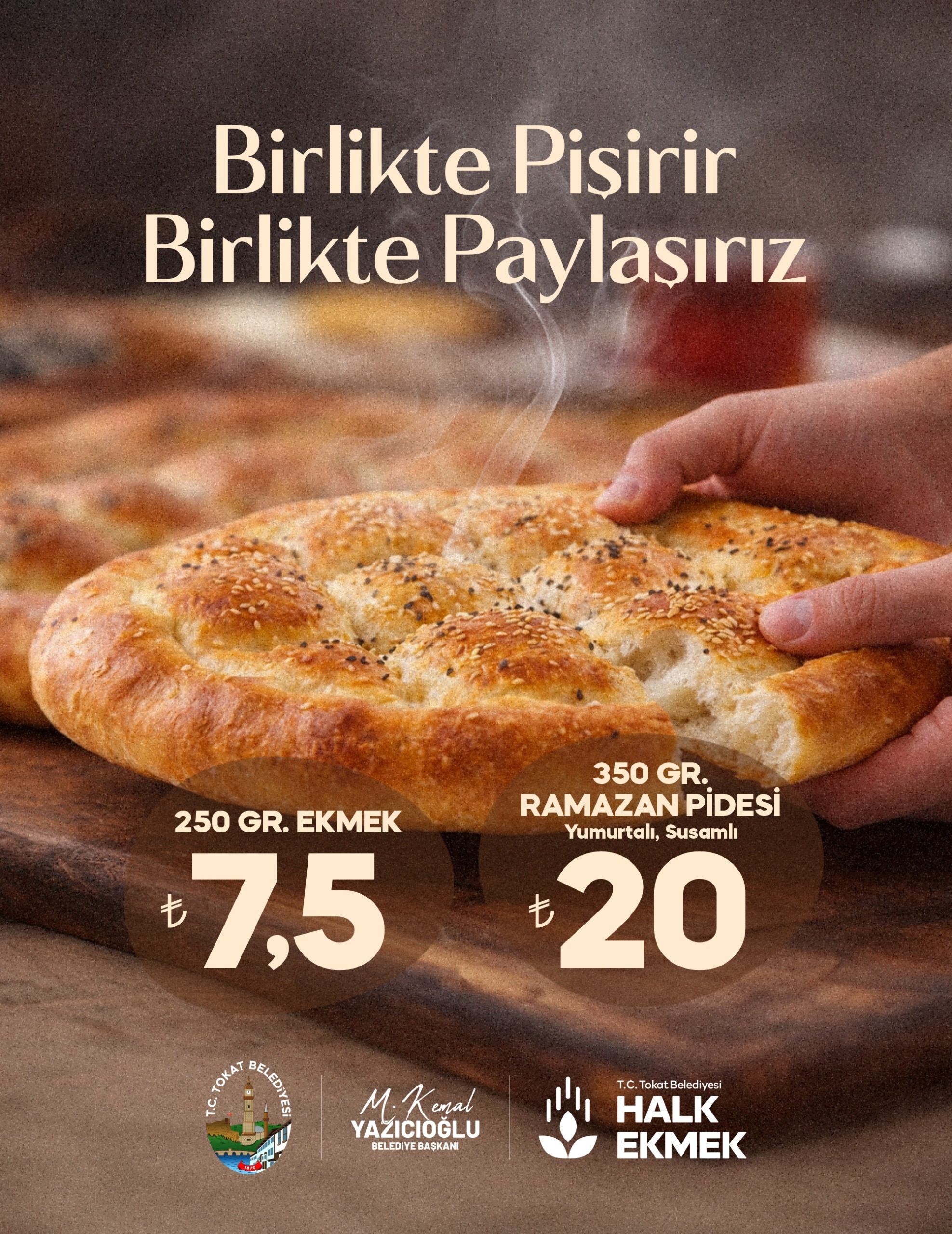 TOKAT BELEDİYESİ HALK EKMEK’TEN RAMAZAN’A ÖZEL UYGUN FİYATLI PİDE