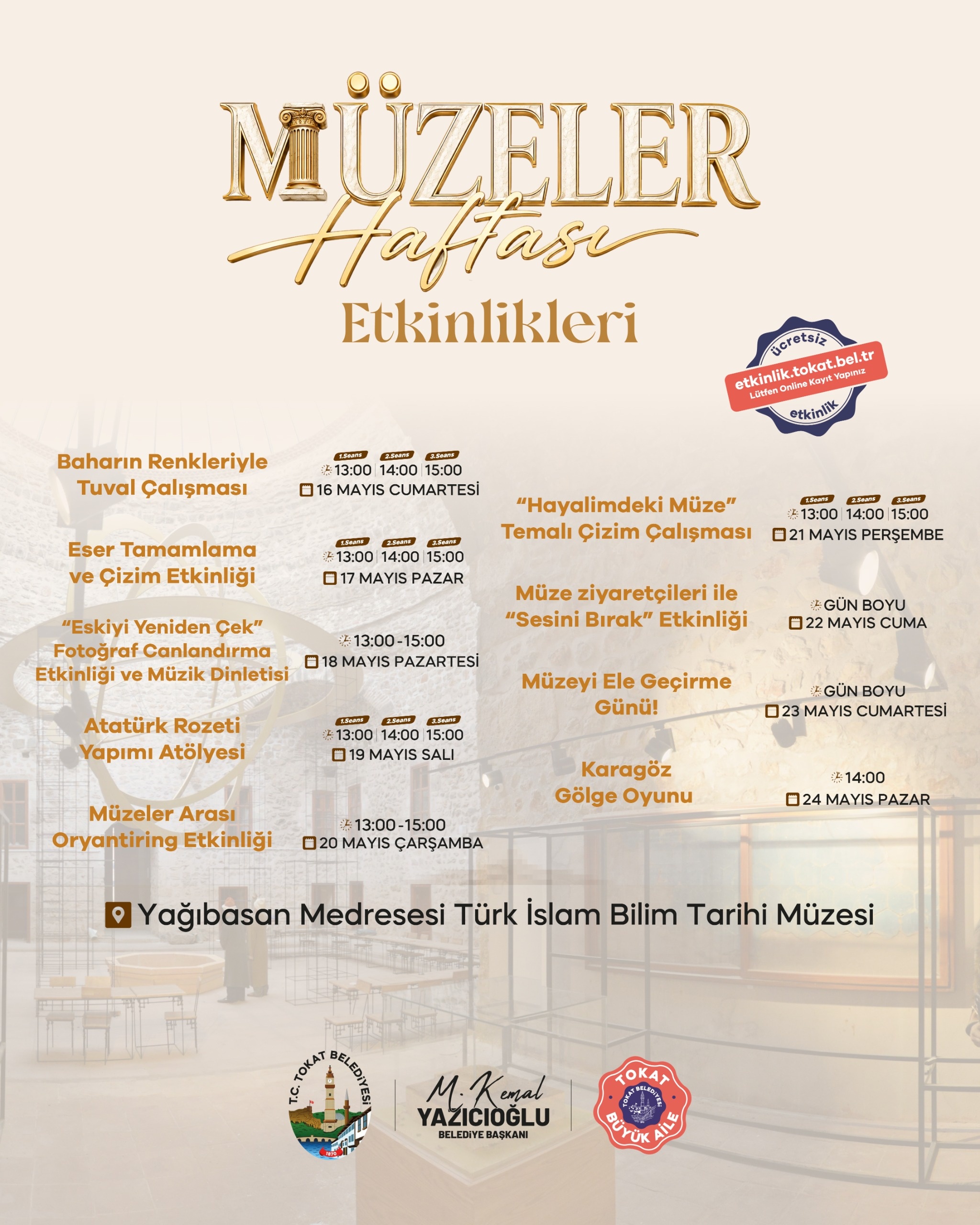 MÜZELER HAFTASI’NA ÖZEL DOLU DOLU ETKİNLİK PROGRAMI